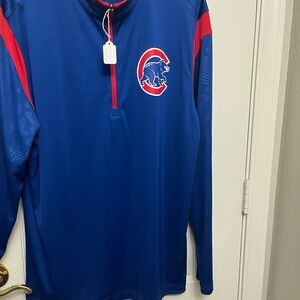 Fanatics Blue and Red Quarter-Zip Pullover